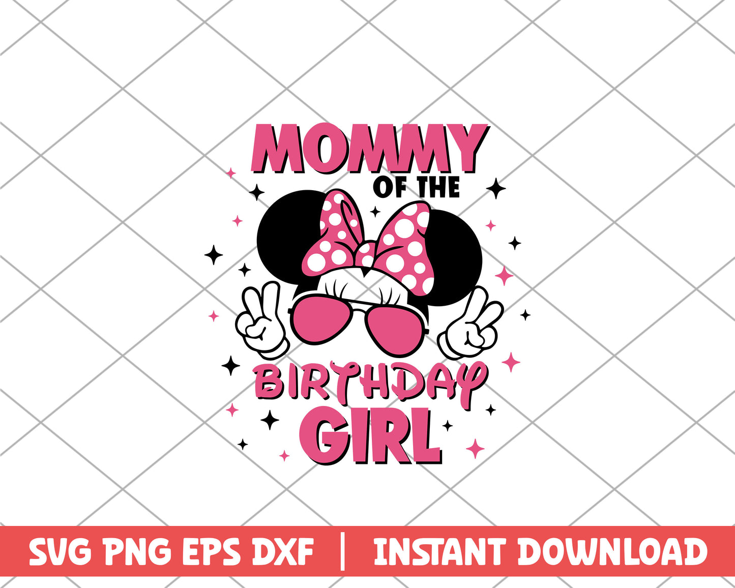 Mommy of the birthday girl disney svg 