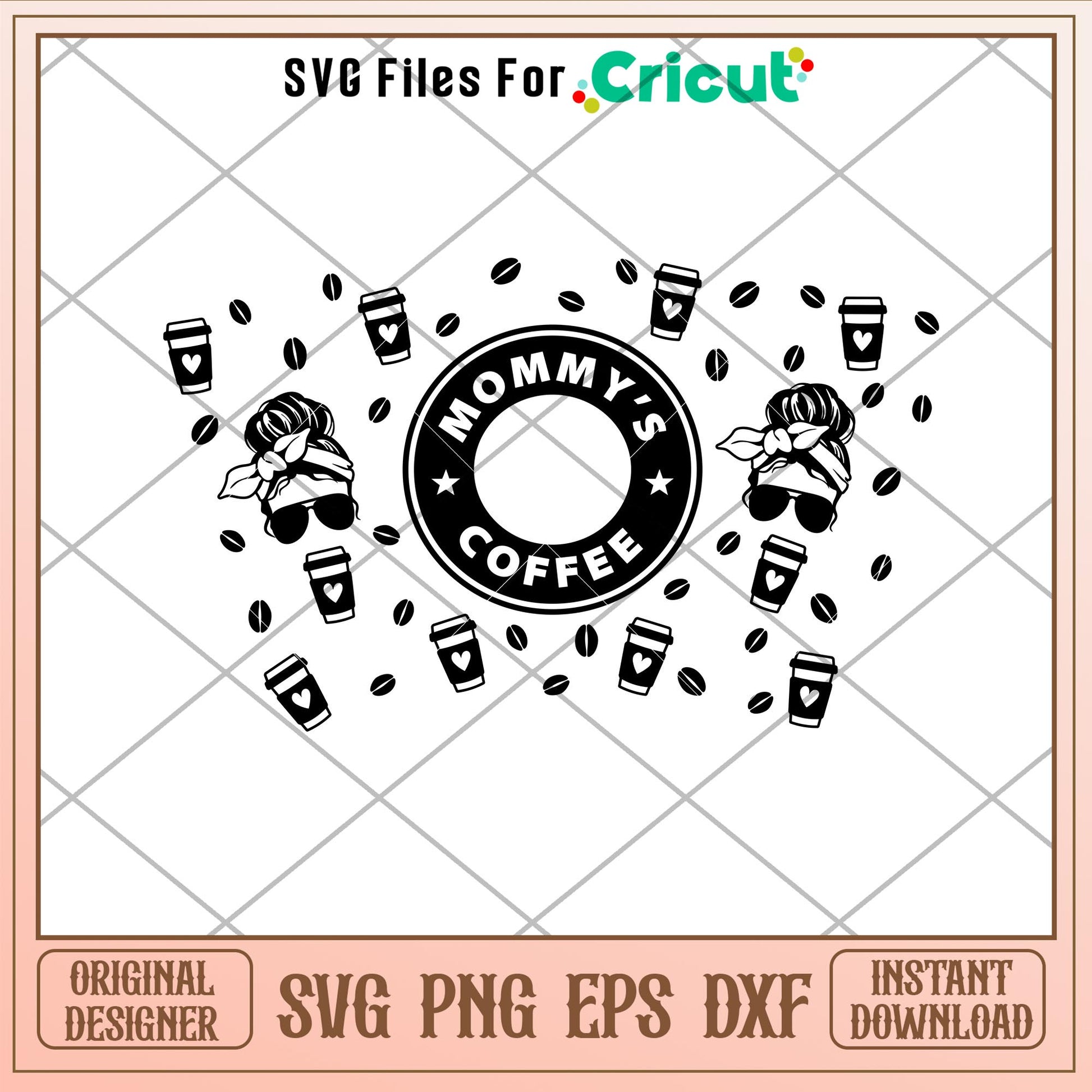 Mommys Coffee Full Wrap, mommy coffee full wrap svg