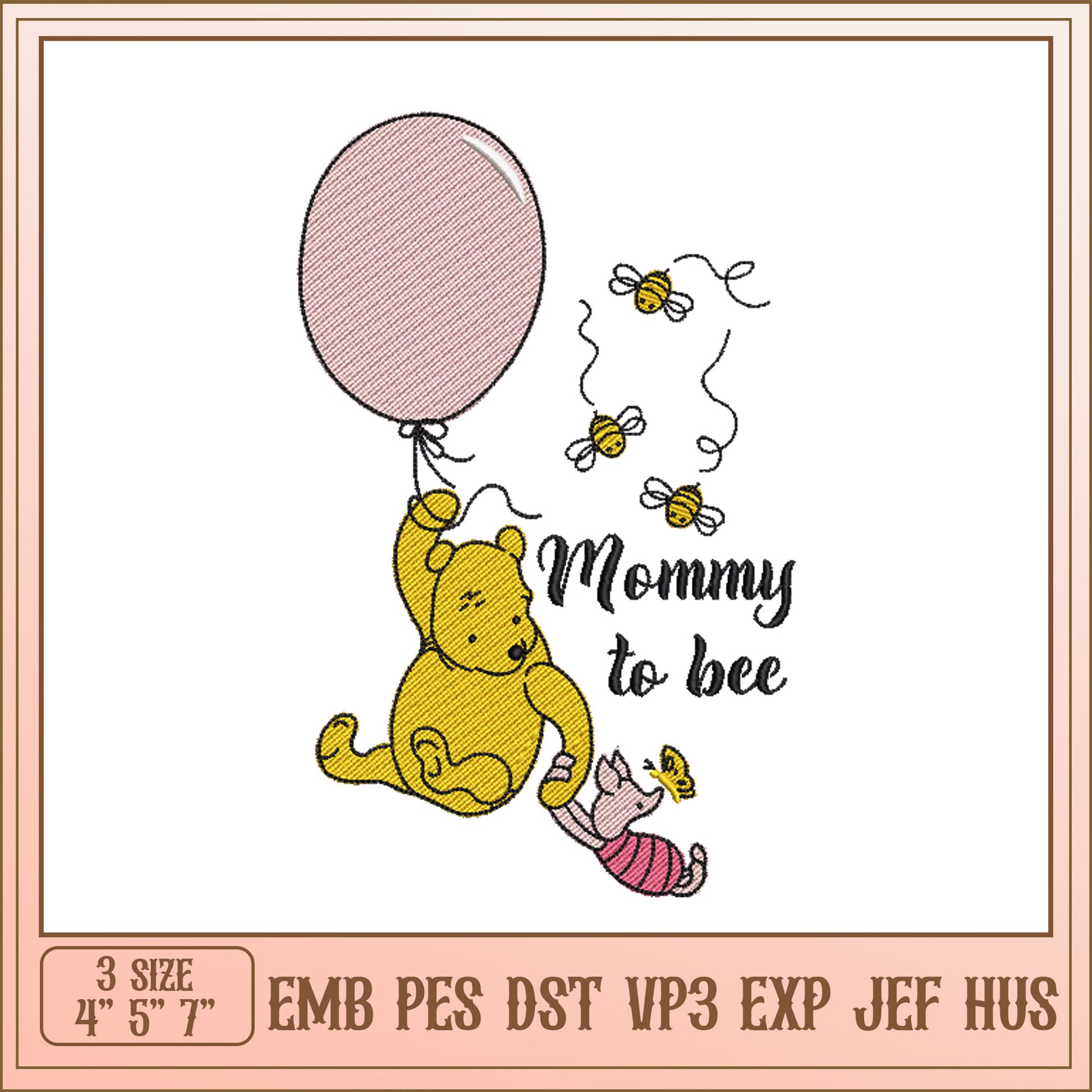 Mommy to Bee Winnie the Pooh Embroidery