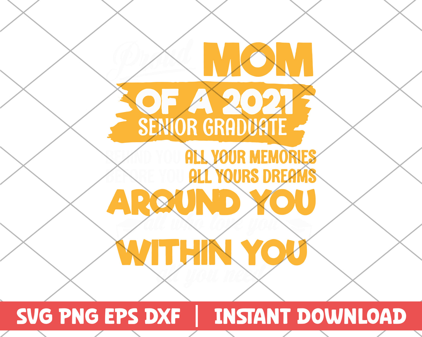 Mom of a 2021 senior graduate mothers day svg
