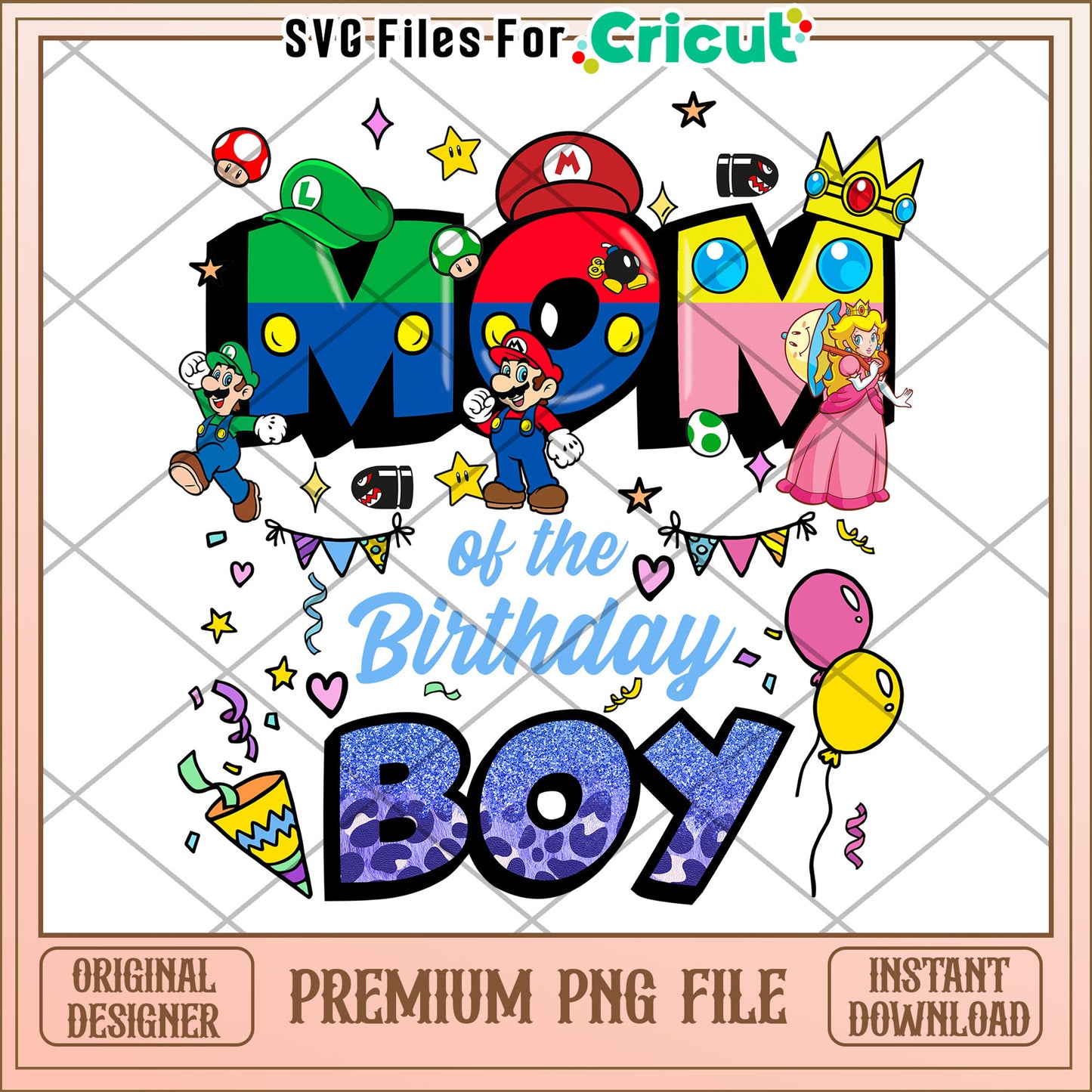 Mom of the Birthday Boy Mario PNG