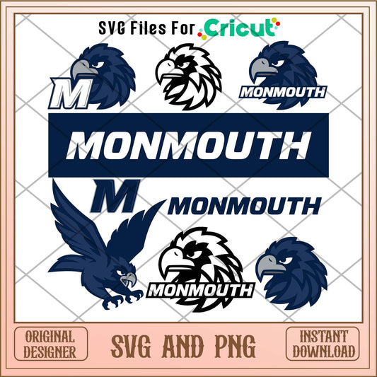 Monmouth Hawks svg, Monmouth Hawks svg bundle, NCAA svg