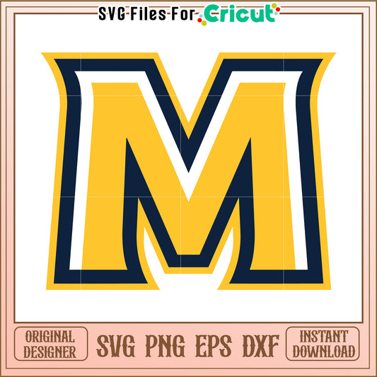 Monogram Letter M SVG Design for Cricut, Instant Download and Use Today