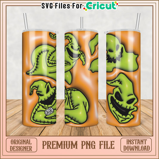 Monster Themed Tumbler PNG for Cricut DIY Projects Instant Download