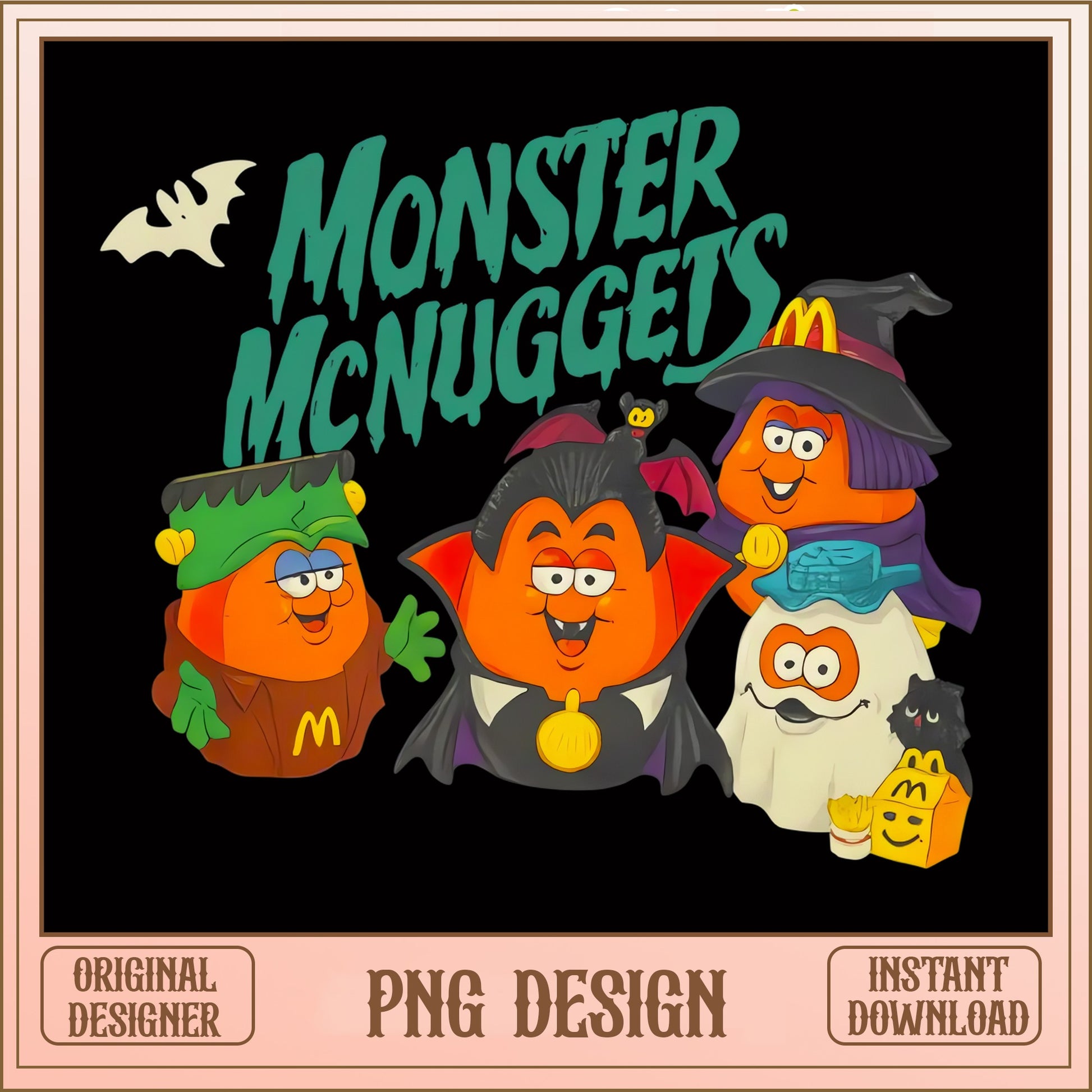 Monster McNuggets Halloween PNG, Spooky Nuggets PNG, Halloween PNG