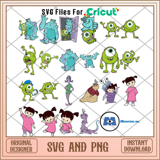 Disney Monster inc movie svg bundle 