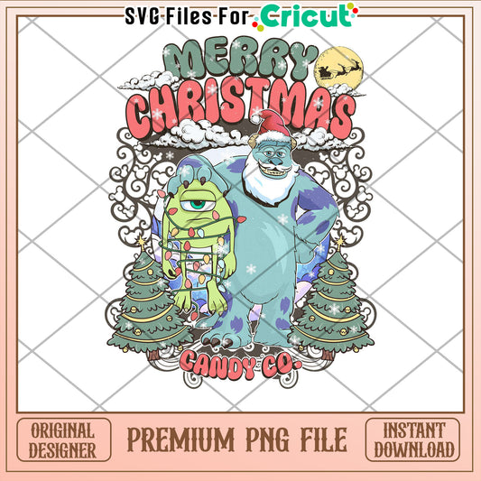 Monsters Inc Christmas PNG Sublimation