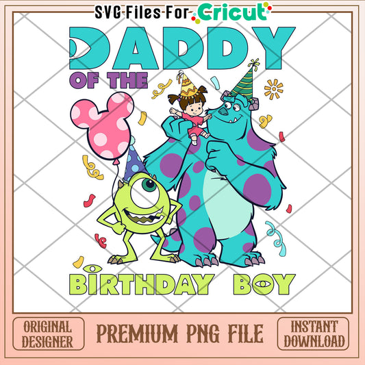 Monsters Inc Daddy Birthday PNG