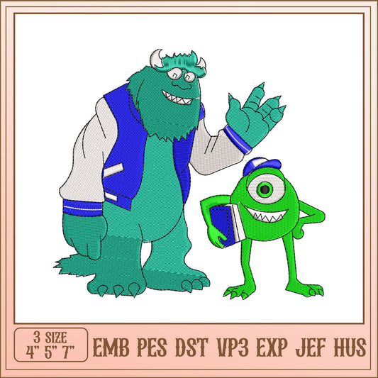Monsters Inc Embroidery Design 3 Sizes