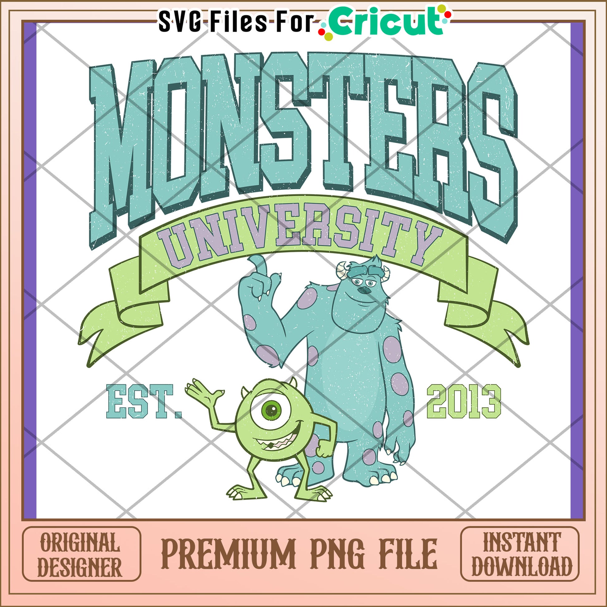 Monsters University PNG Sublimation Design