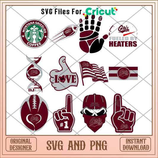 Montana Grizzlies svg, Montana Grizzlies svg bundle, NCAA svg