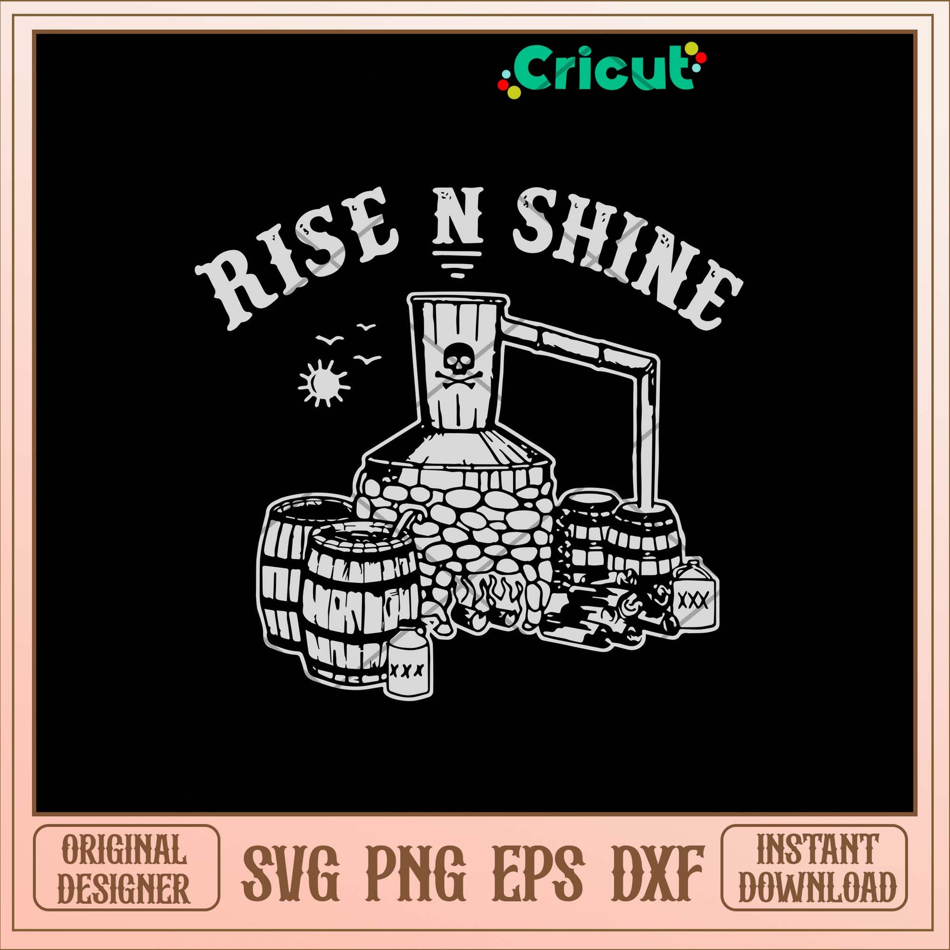 Moonshine Rise N Shine Svg, Png dxf Eps File-Svgfilesforcricut