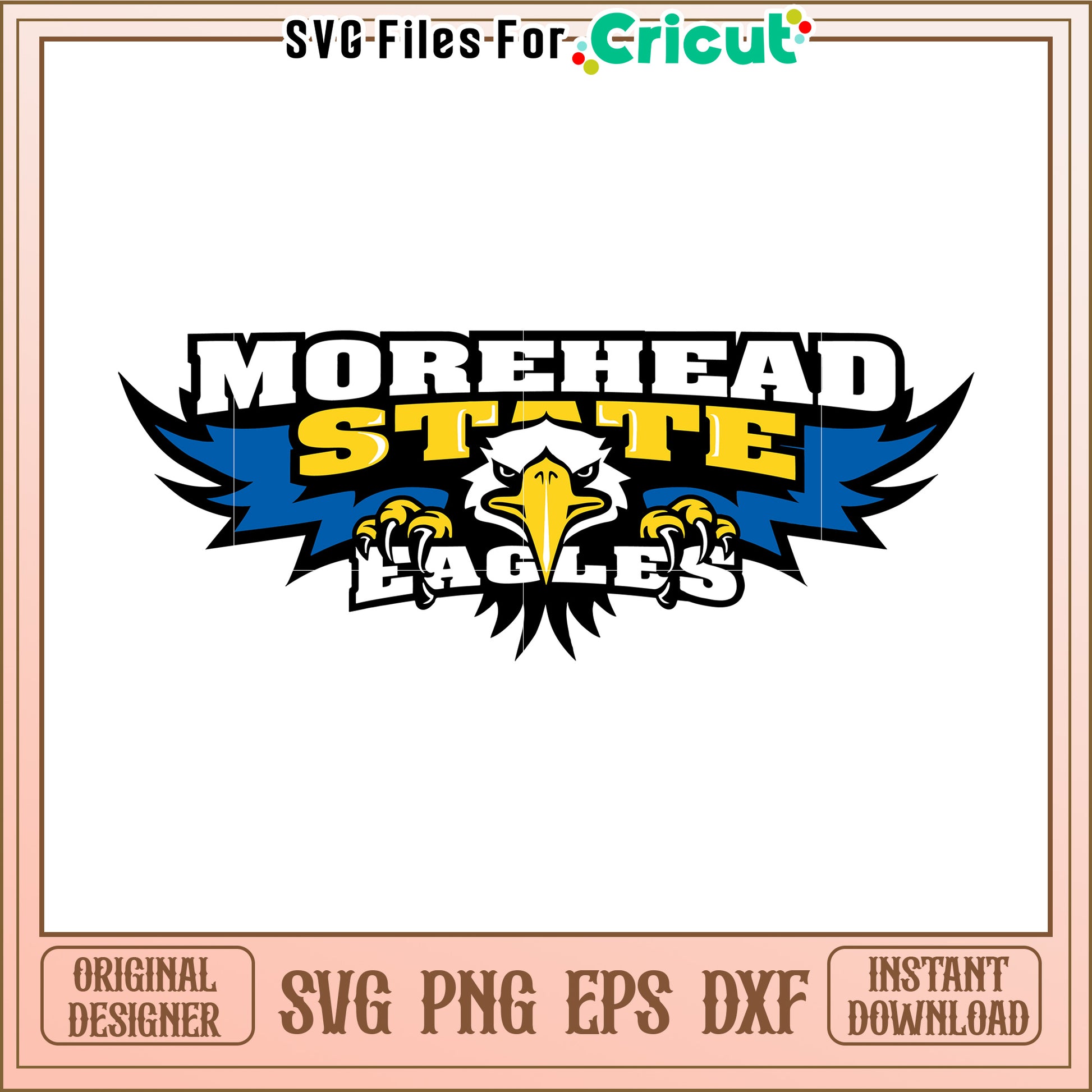 Morehead State Eagles logo design for Cricut, perfect for sports fans and crafters