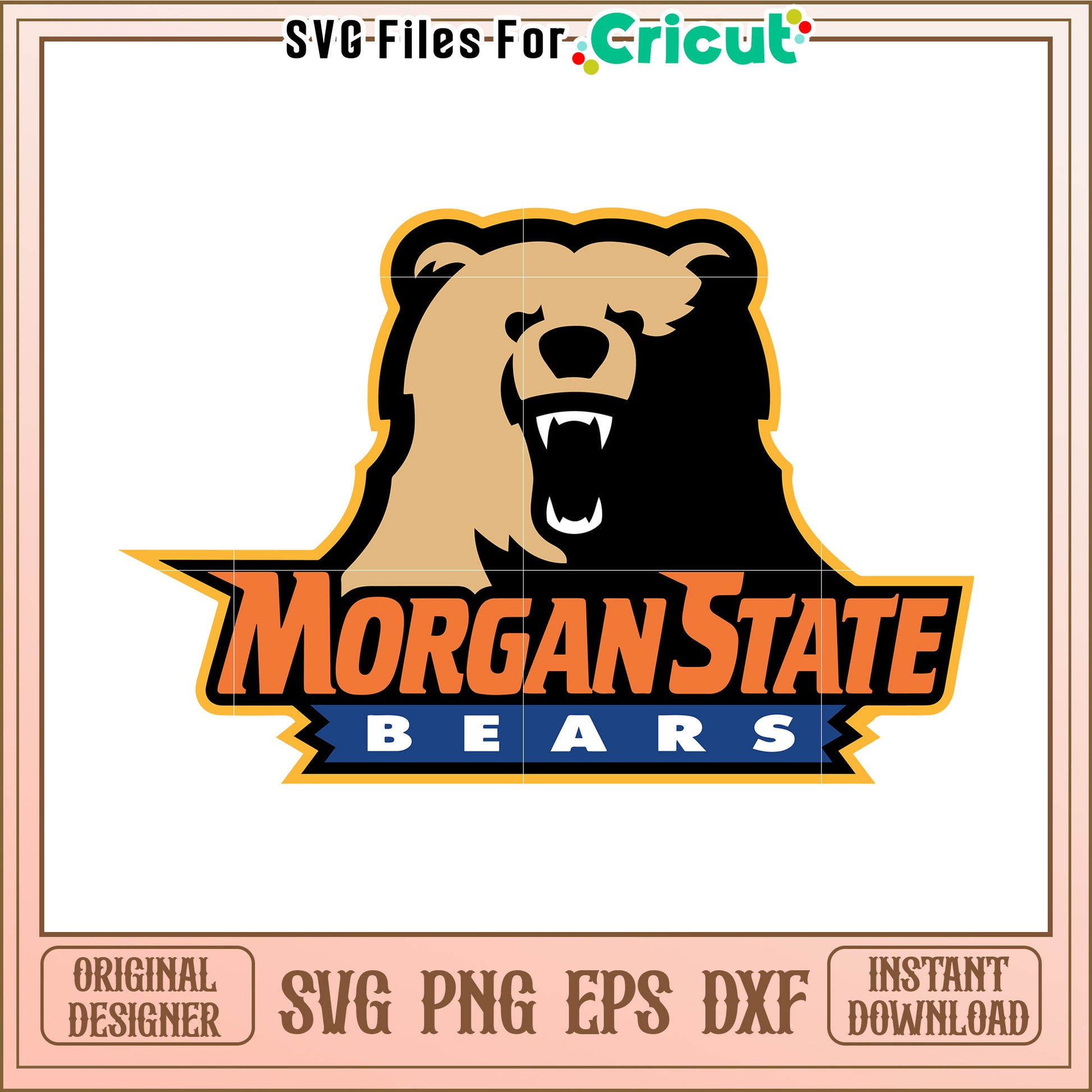 Morgan State Bears logo SVG design file, perfect for Cricut projects