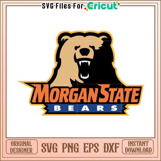 Morgan State Bears logo SVG design file, perfect for Cricut projects