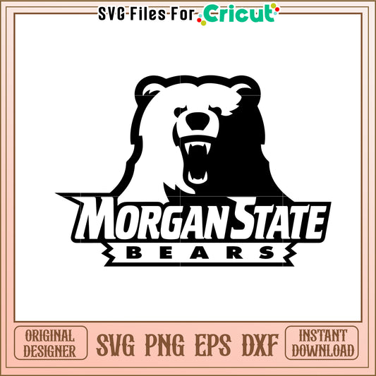 Morgan State Bears logo SVG for Cricut, high quality digital download files