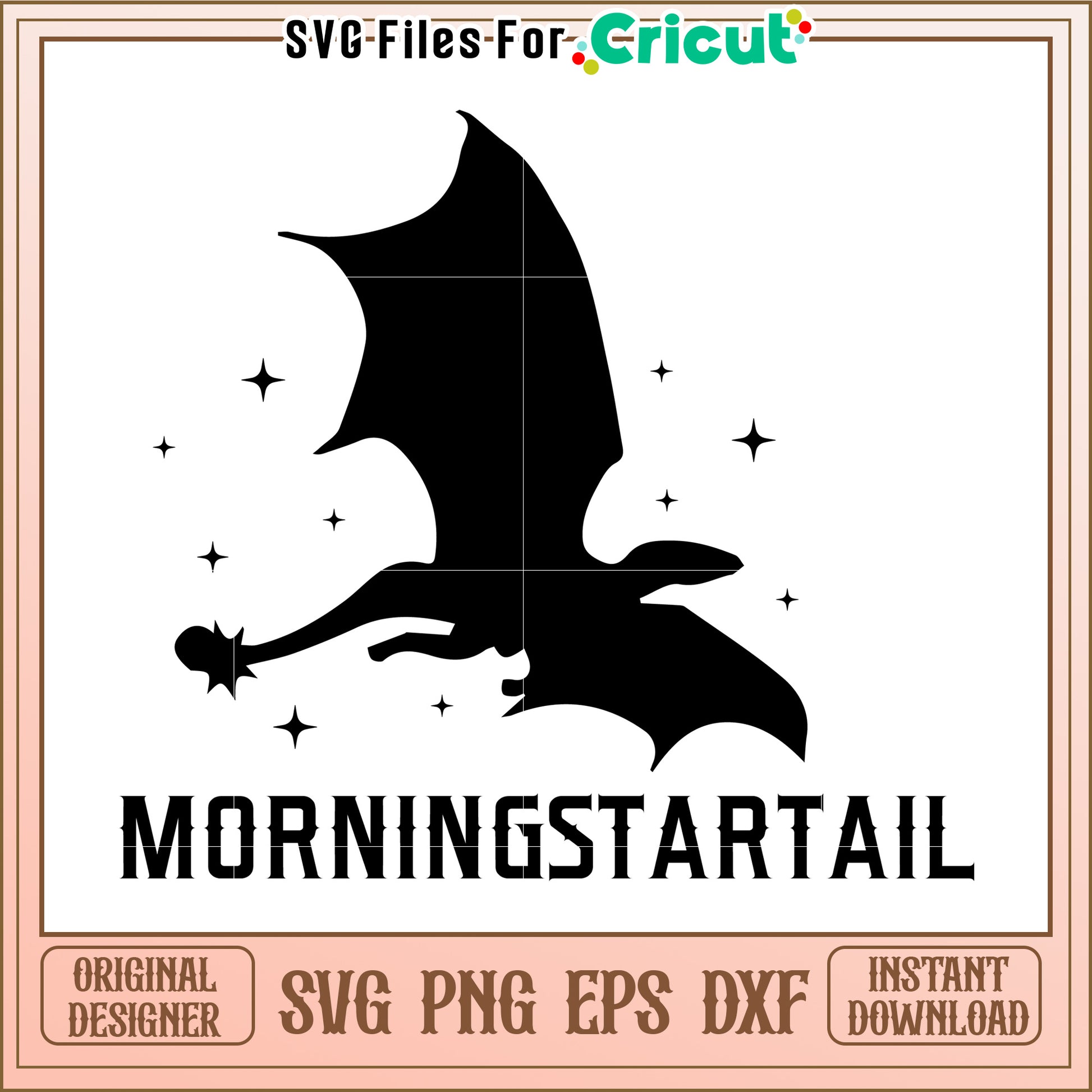 Morningstartail fourth wing svg, dragon name design svg, basgiath war college svg