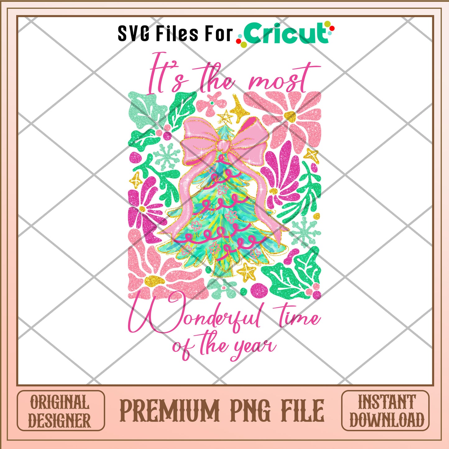 Most wonderful time of the year png, christmas tree png, christmas png