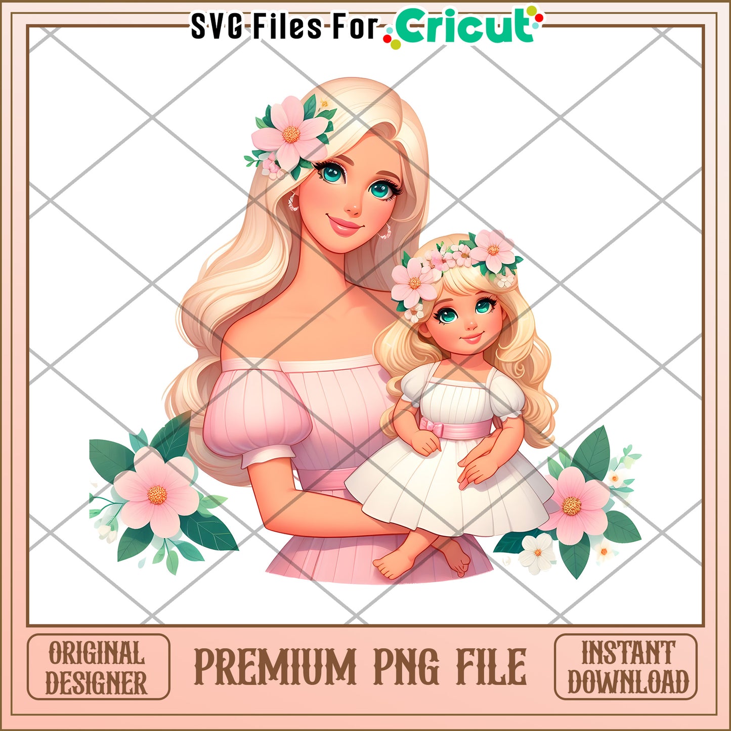 Mother Daughter PNG Sublimation Design
