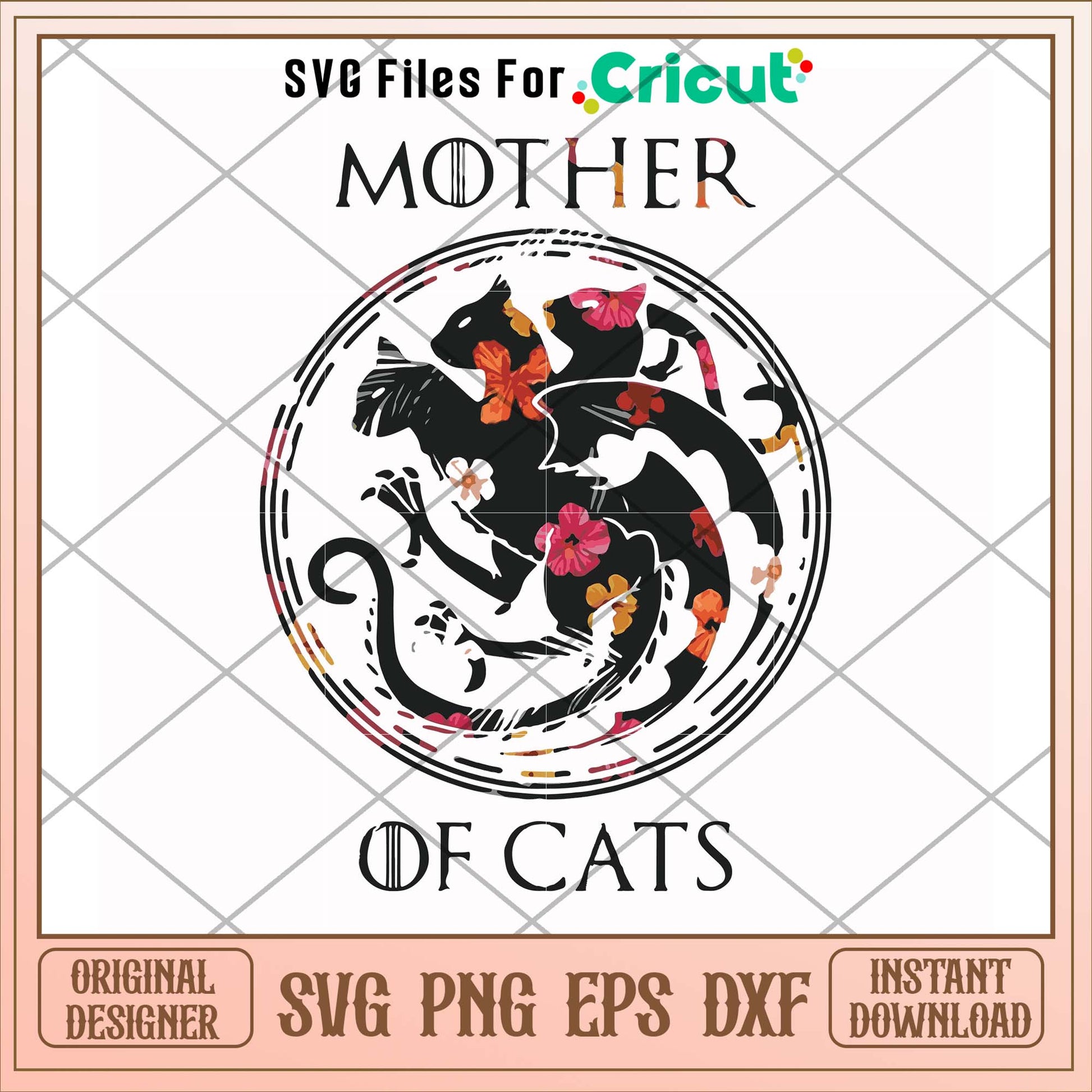 Mother of cats svg design svg, cat's mother svg, funny svg