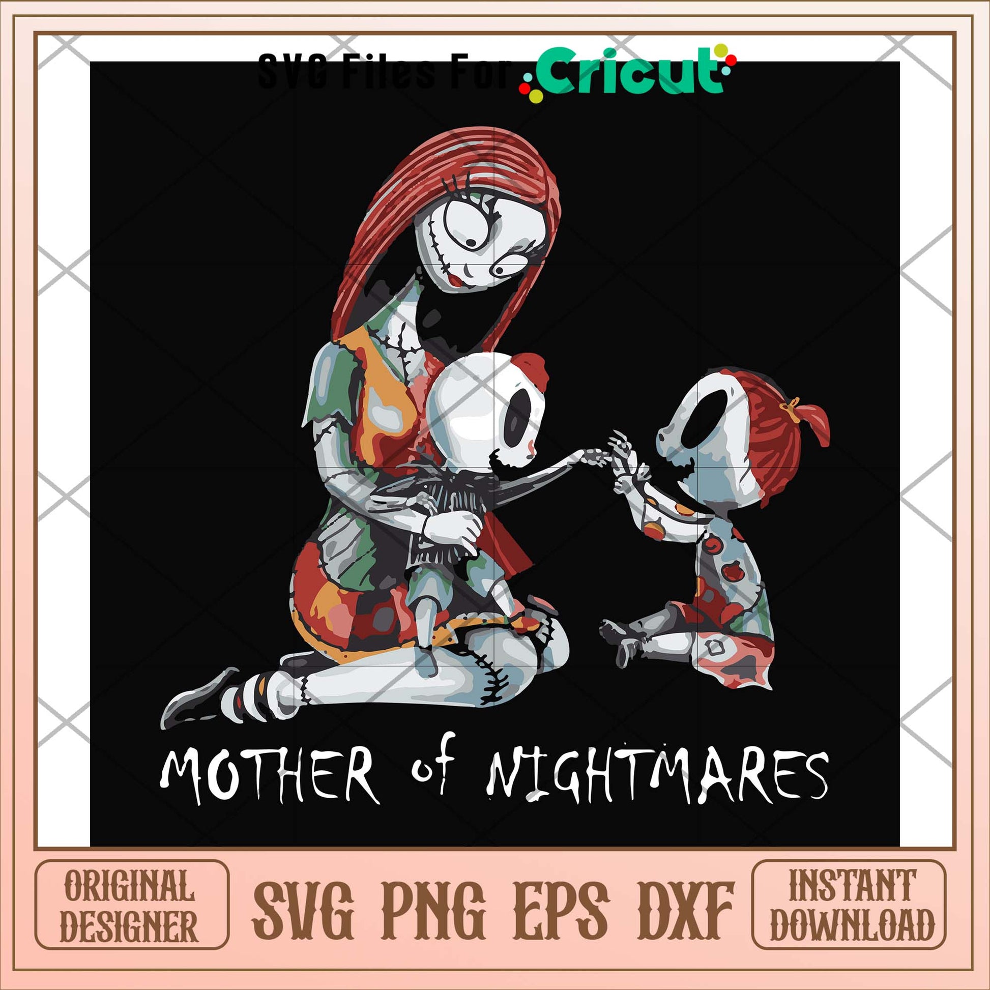Mother of nightmares black svg, nightmares svg, funny svg