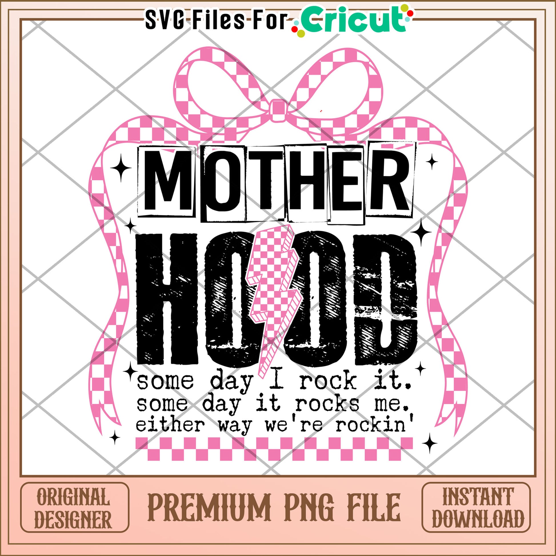Motherhood PNG Design Rockin Mom SVG