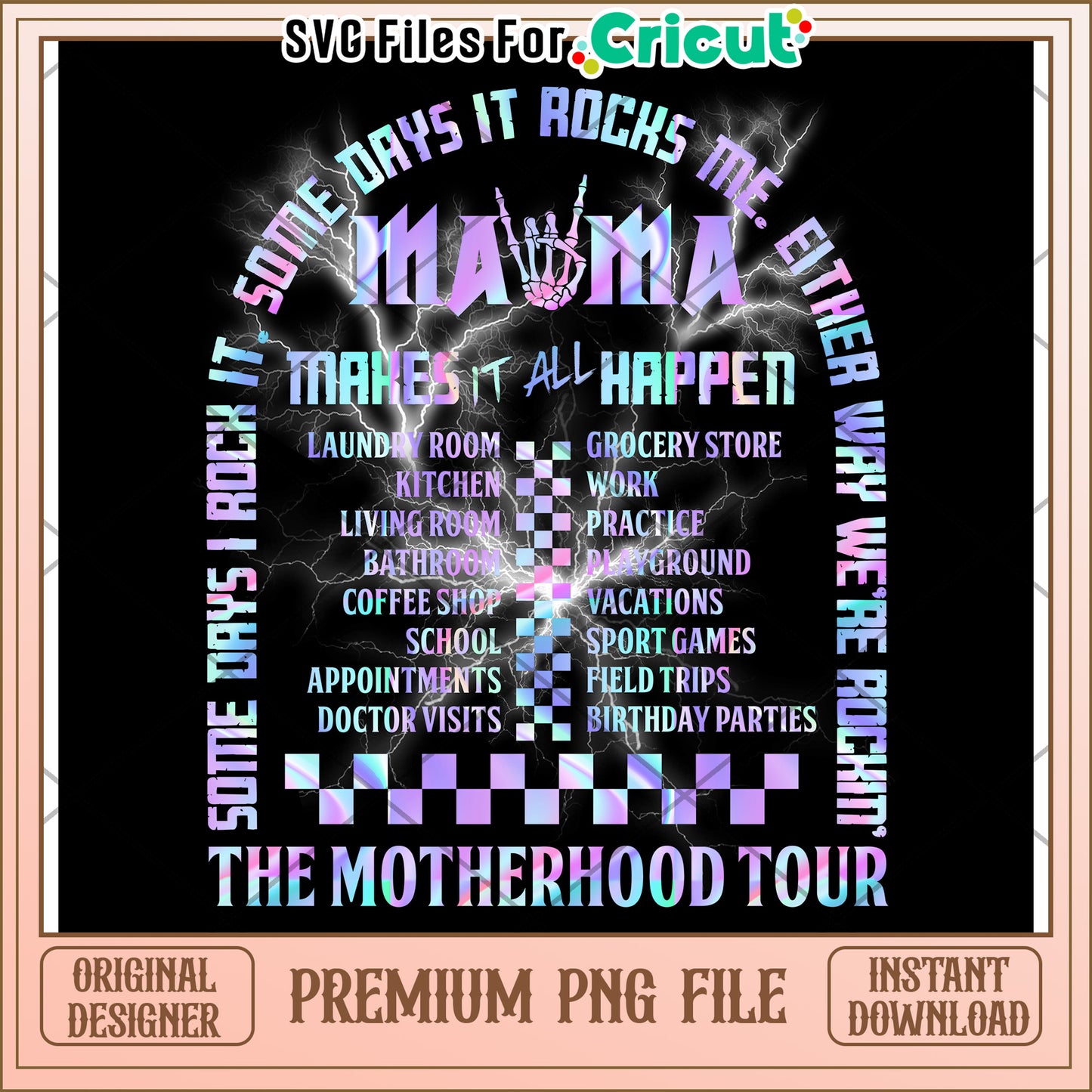 Motherhood Tour PNG Graphic for Cricut Crafting Fun