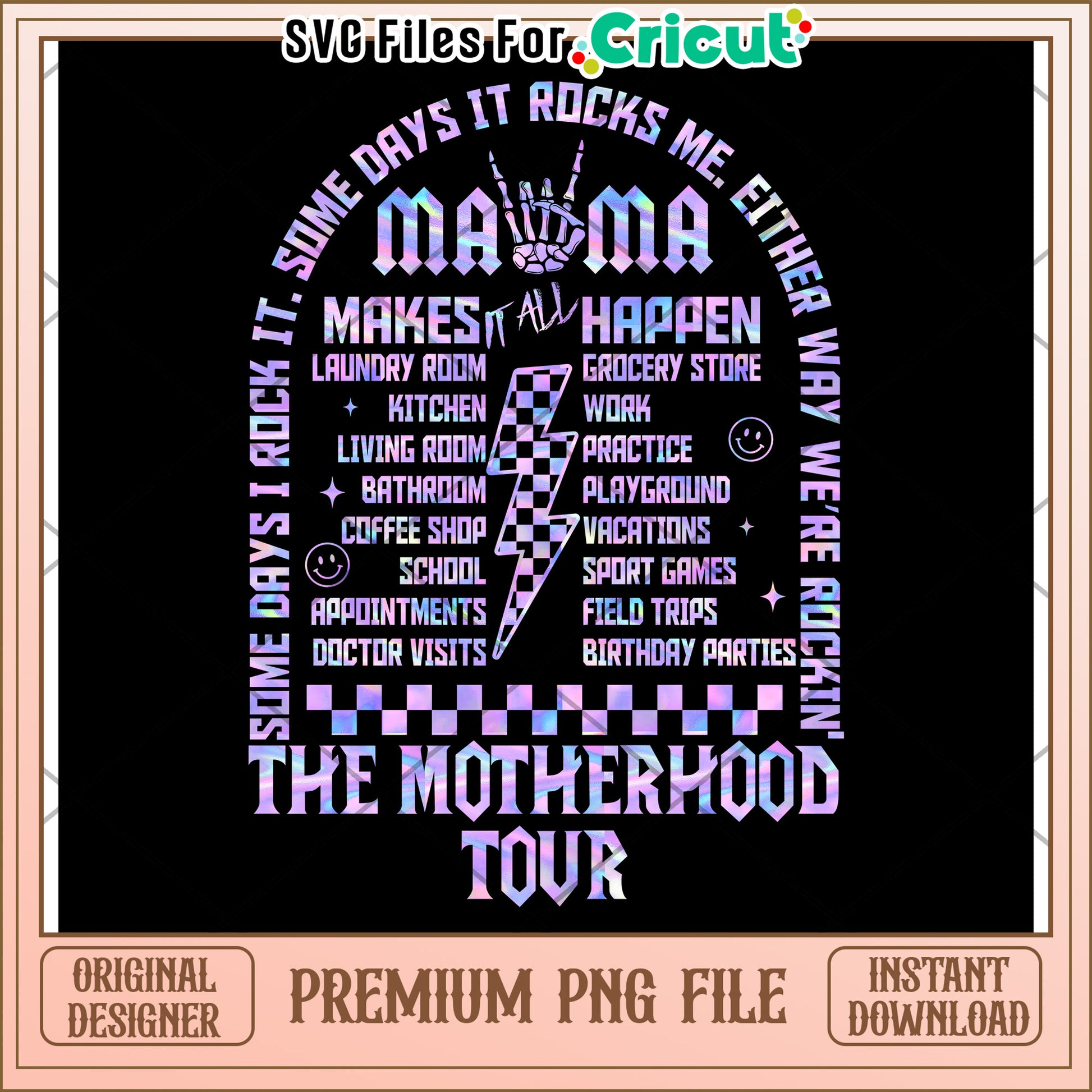 Motherhood Tour PNG Graphic for Cricut Projects Download