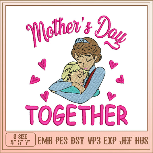 Mothers Day Embroidery Design Frozen