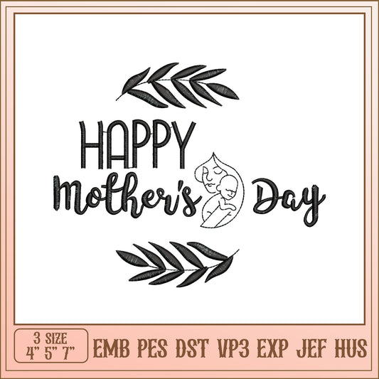 Mothers Day Embroidery Design