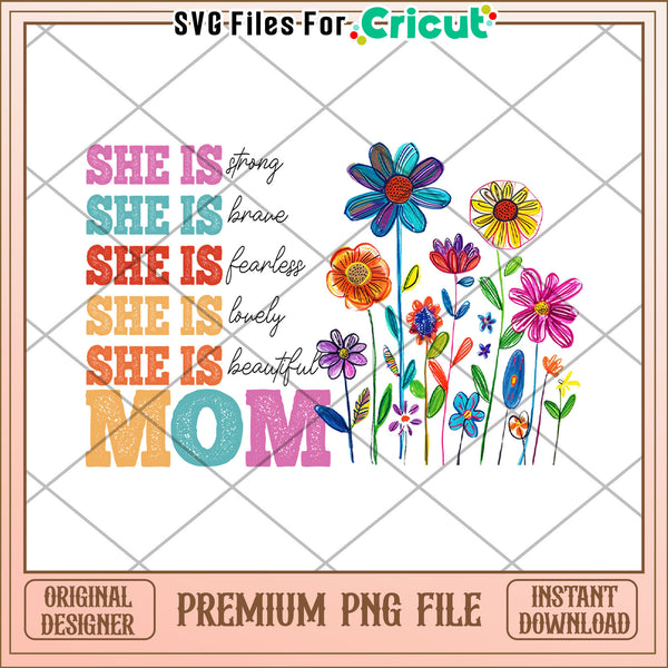 Mothers Day PNG Floral Mom Design – svg files for cricut