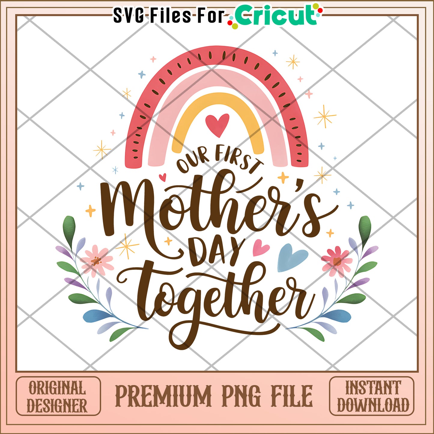 Mothers Day Rainbow PNG Design