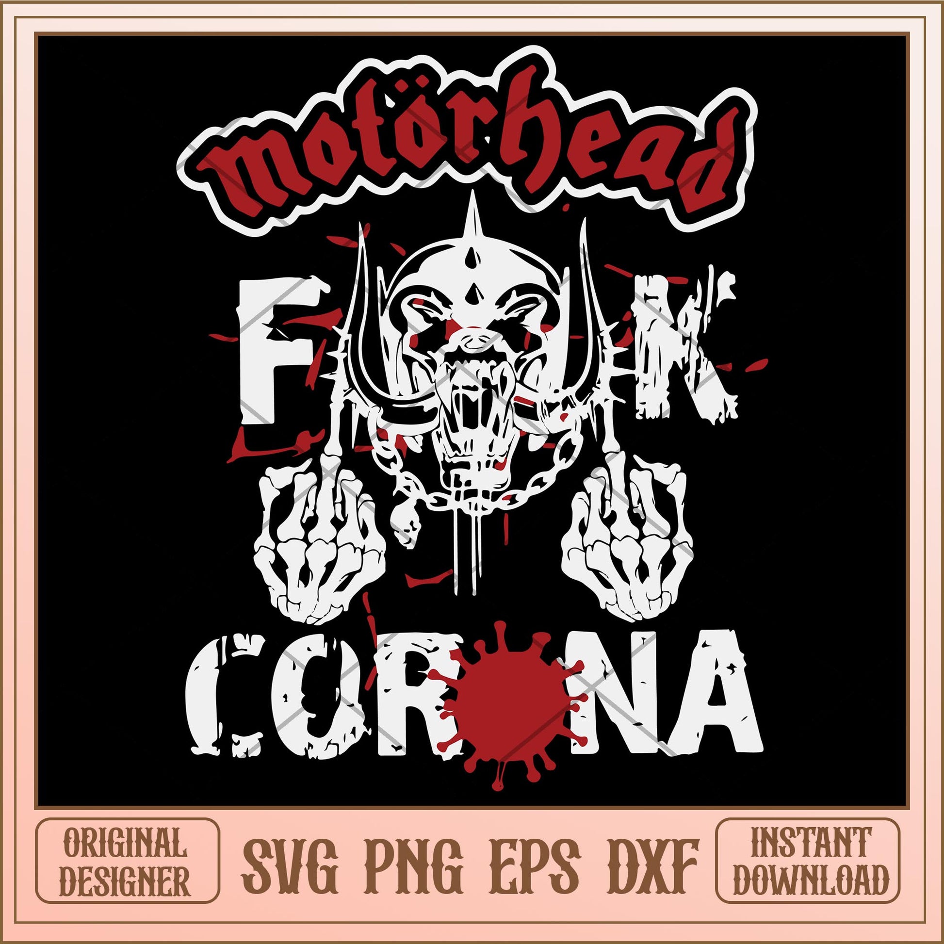 Motorhead fck corona svg, halloween characters svg, digital download