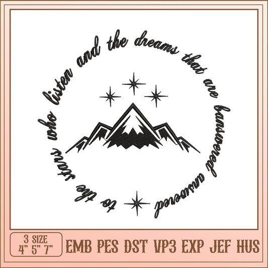 Mountain Dreams Embroidery Design
