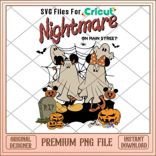 Mouse Nightmare on Main Street png, Disney characters png, Digital Download
