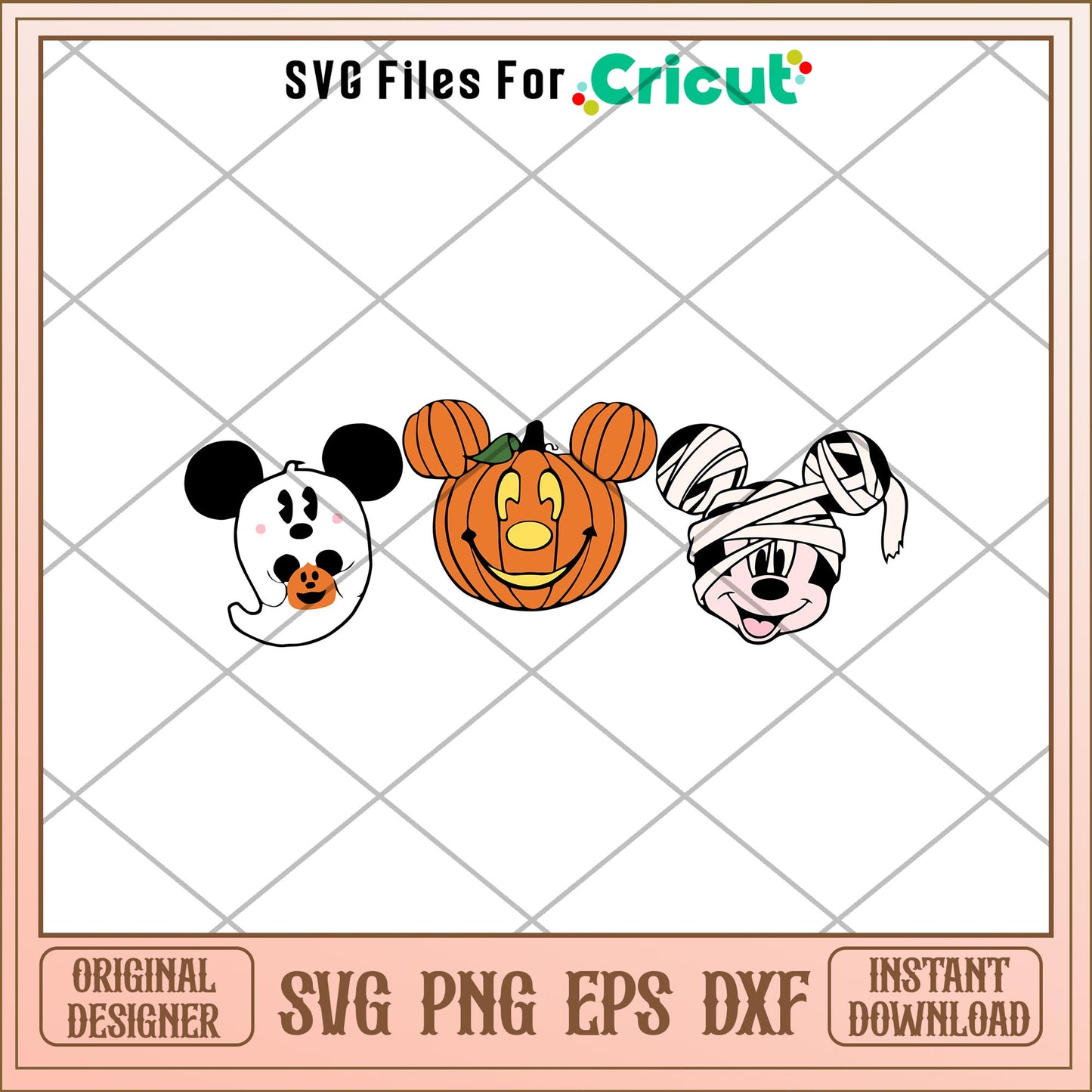 Mouse Stickers Halloween head svg, Disney characters svg, Digital Download