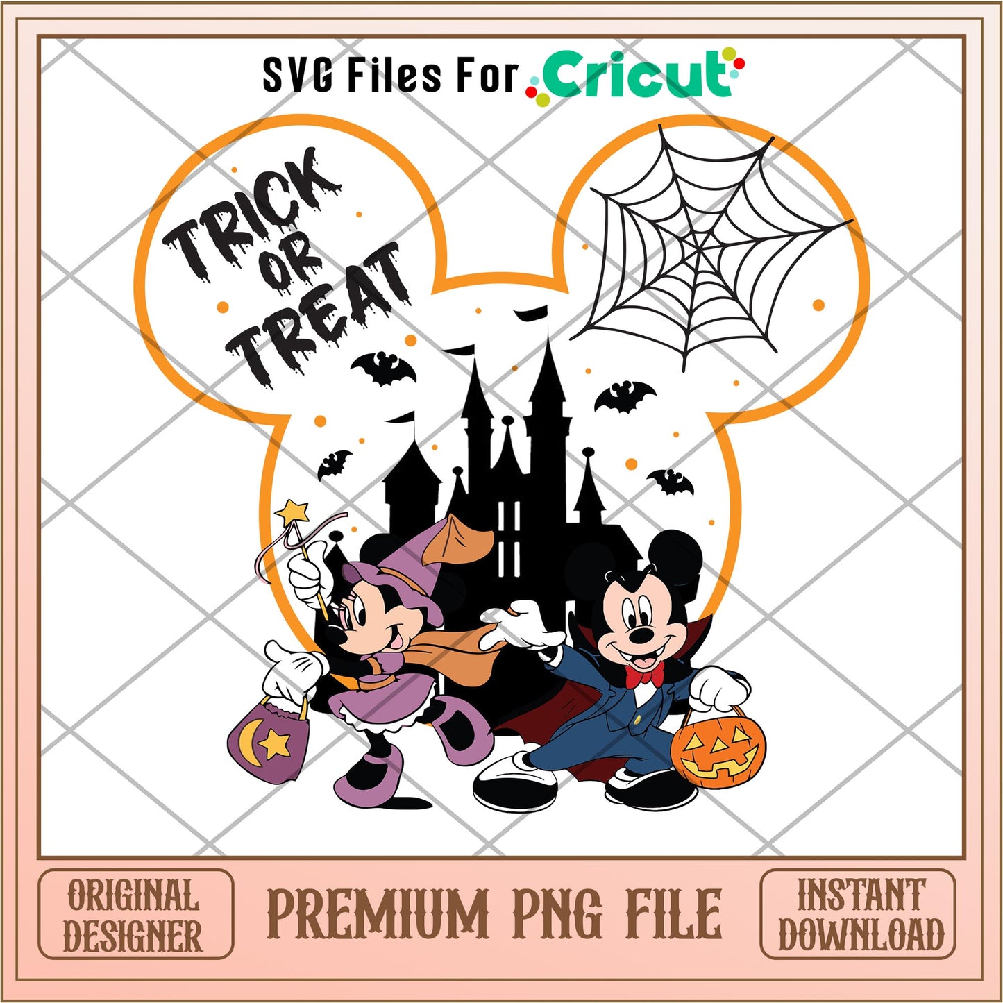 Mouse Trick or Treat png, Disney characters png, Digital Download
