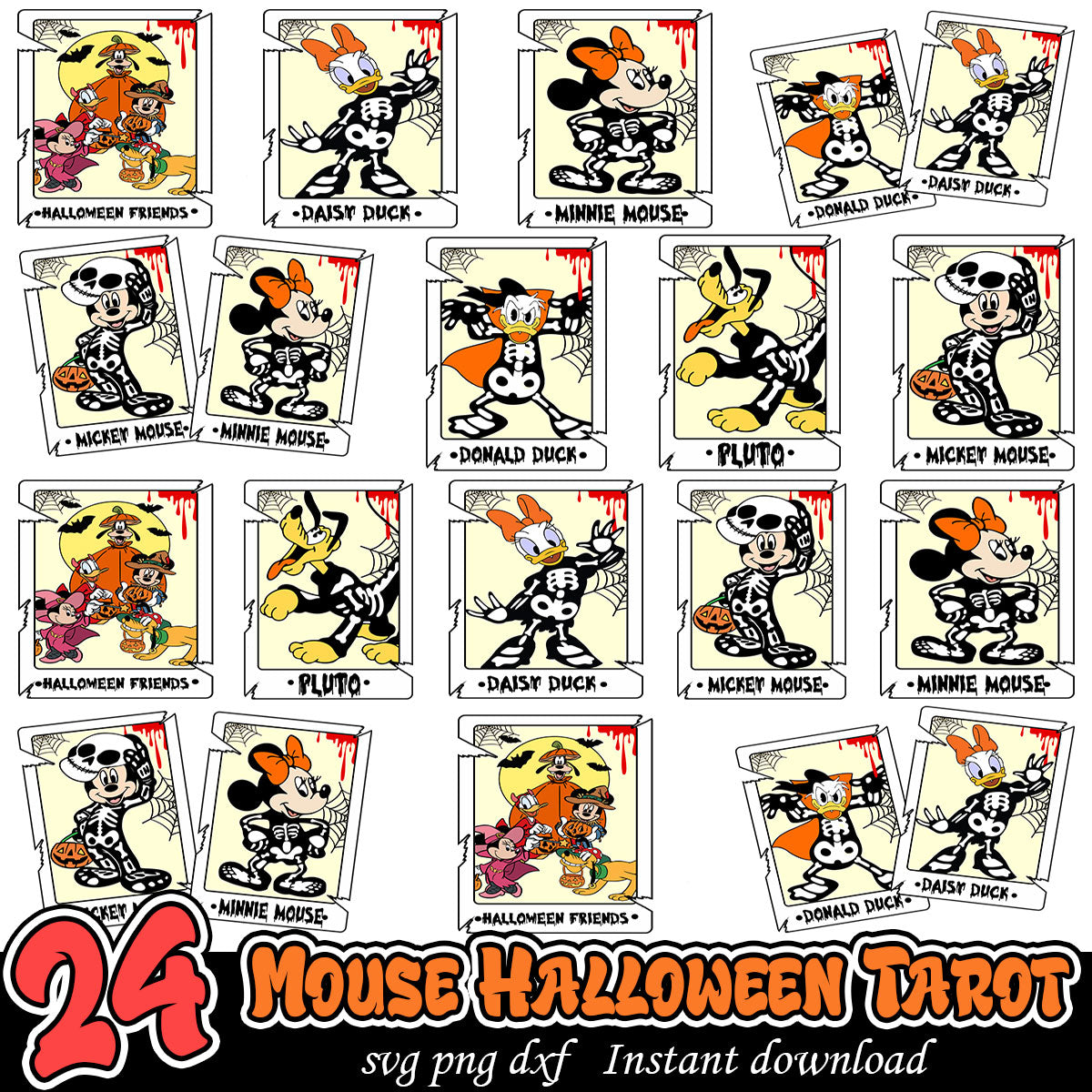 Mickey Halloween Tarot Bundle, Disney Halloween bundle