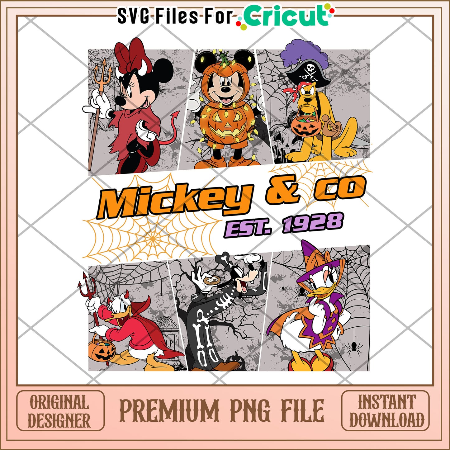 Mouse and Co est 1928 halloween png, spirit halloween​ png, halloween decor png