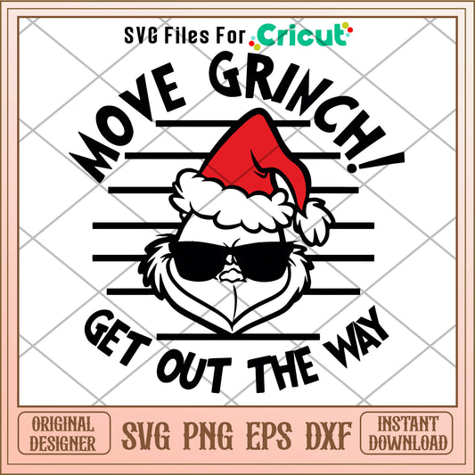 Move Grinch Get Out The Way SVG, the outlines grinch svg