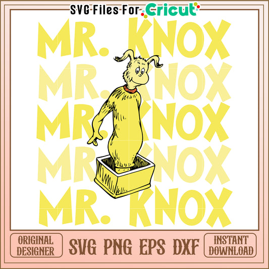 Mr Knox SVG Cut File PNG EPS DXF