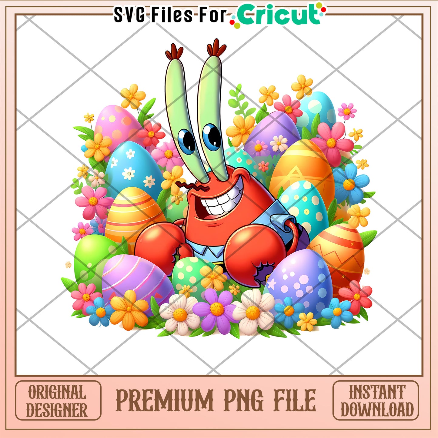 Mr Krabs Easter PNG Instant Download