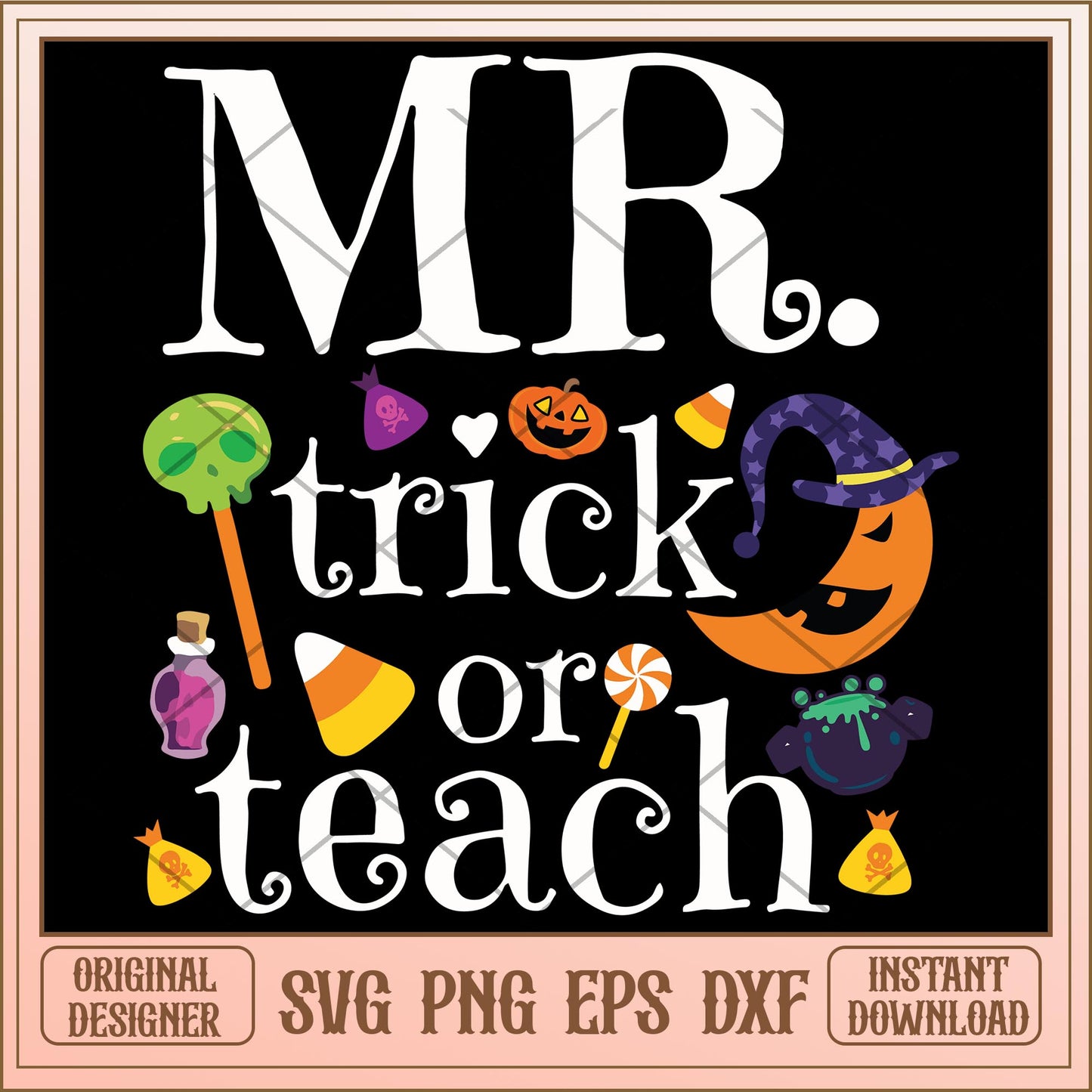 Mr trick or teach svg, halloween characters svg, digital download