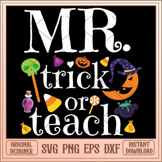 Mr trick or teach svg, halloween characters svg, digital download