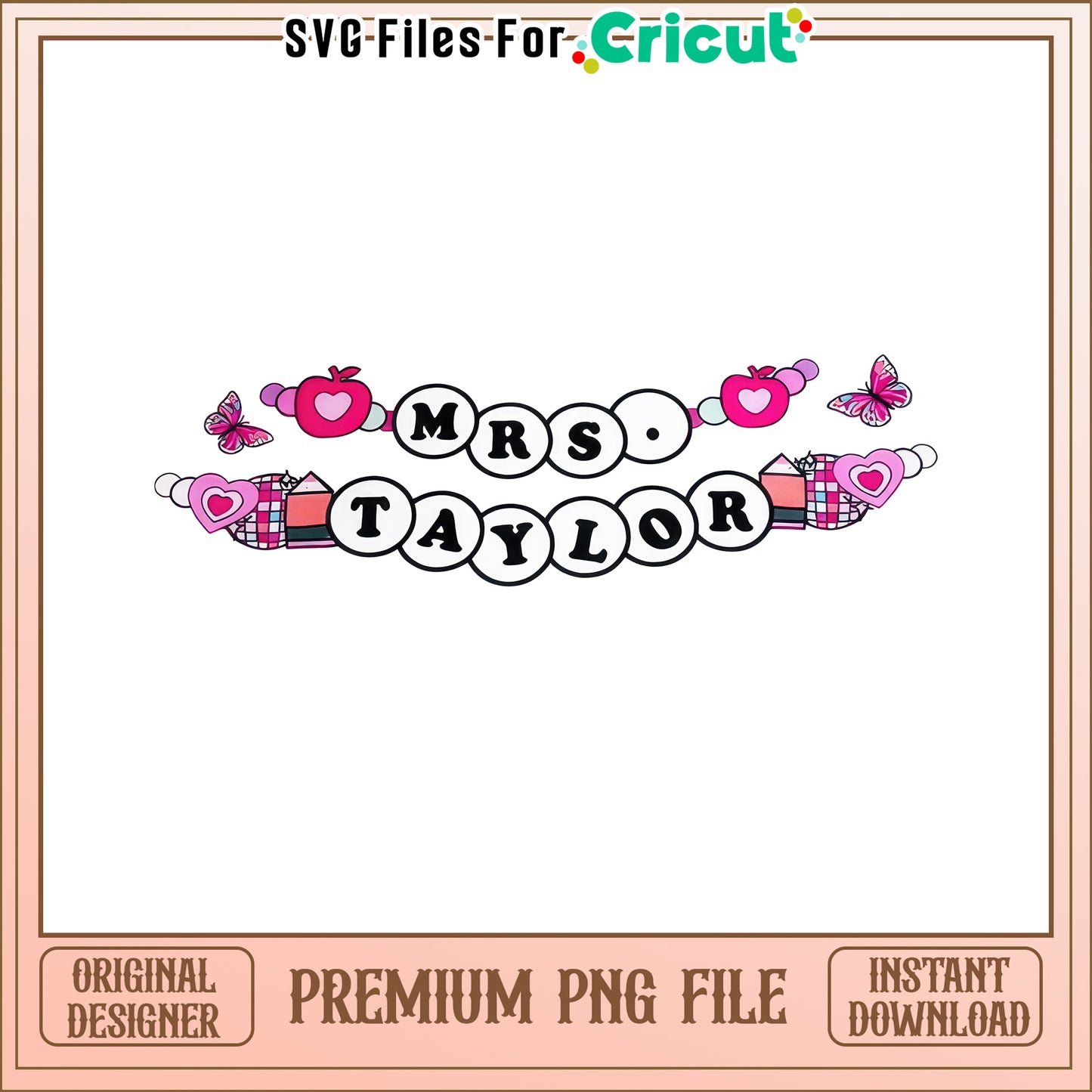 Mrs Taylor PNG File for Cricut Projects, Instant Download Available