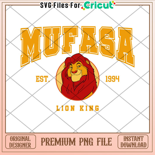 Mufasa Lion King PNG Cricut Download