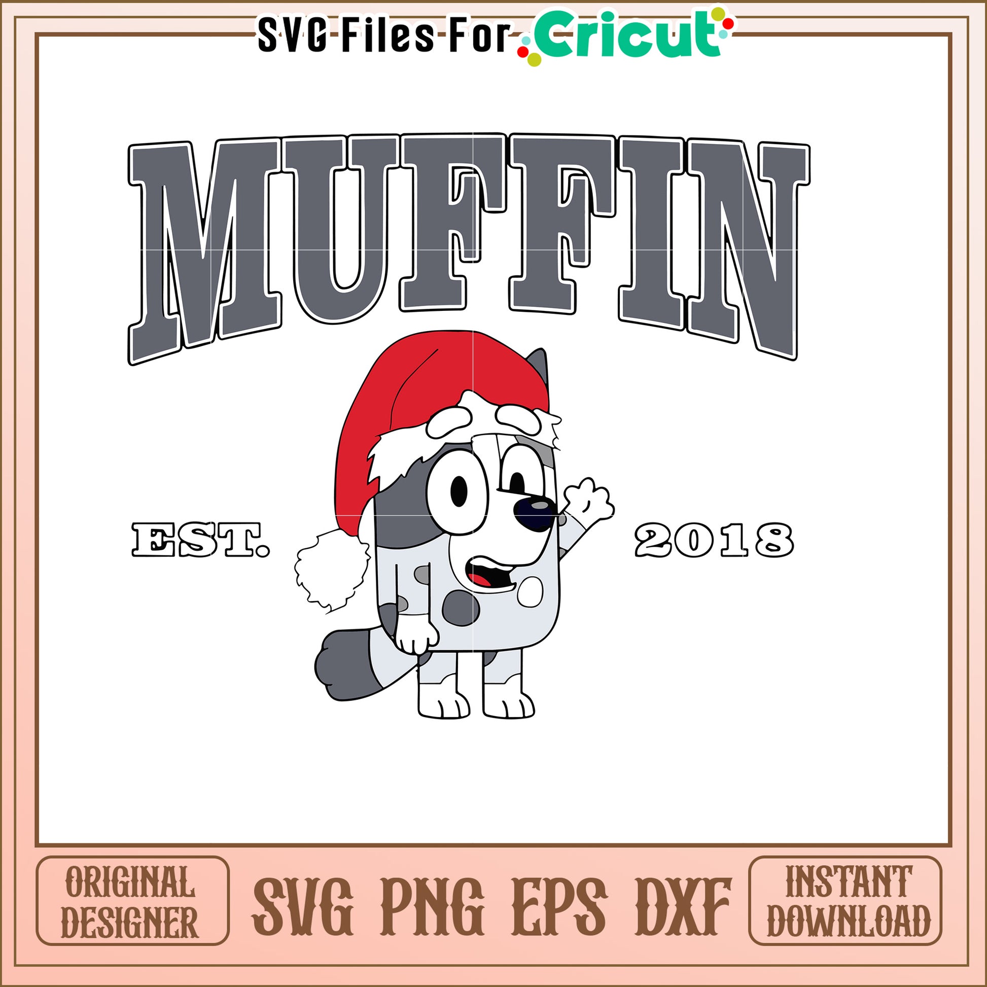 Muffin Christmas SVG Dog Design 2018