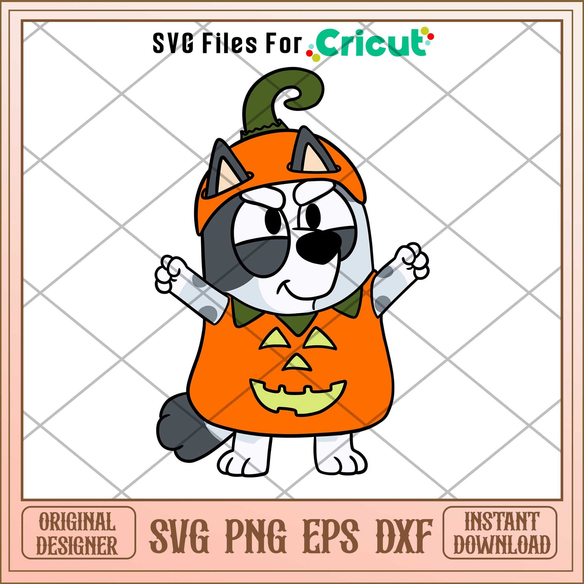 Muffin bluey pumpkin design Svg, bluey characters svg, Digital Download