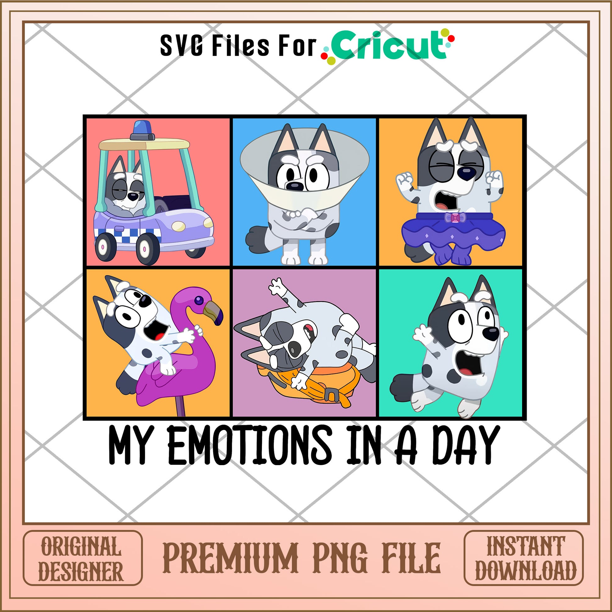 Muffin heeler my emotions in a day cartoon png