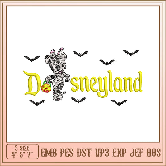 Mummy Minnie Disneyland Halloween Embroidery